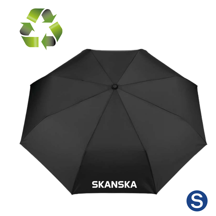 42" Recycled PET Auto Open/Close Folding Umbrella  