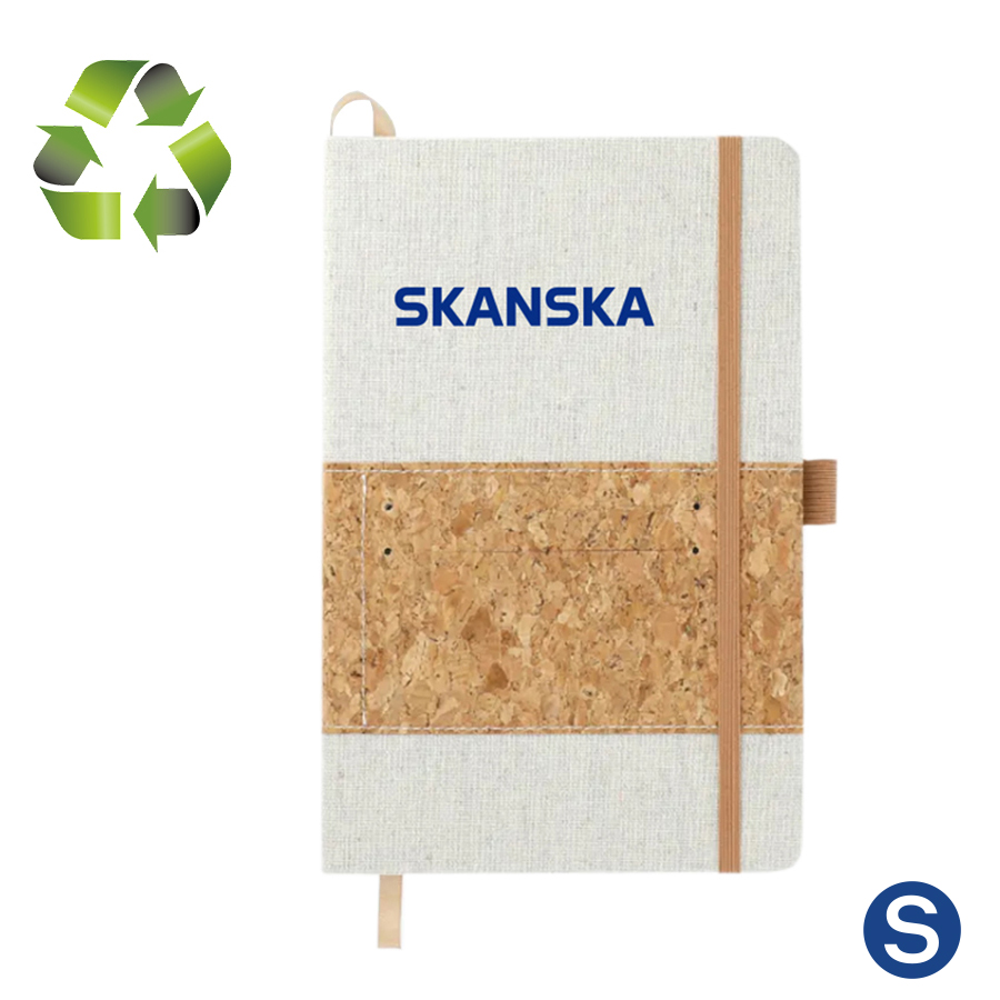 Recycled Cotton and Cork Bound Journal