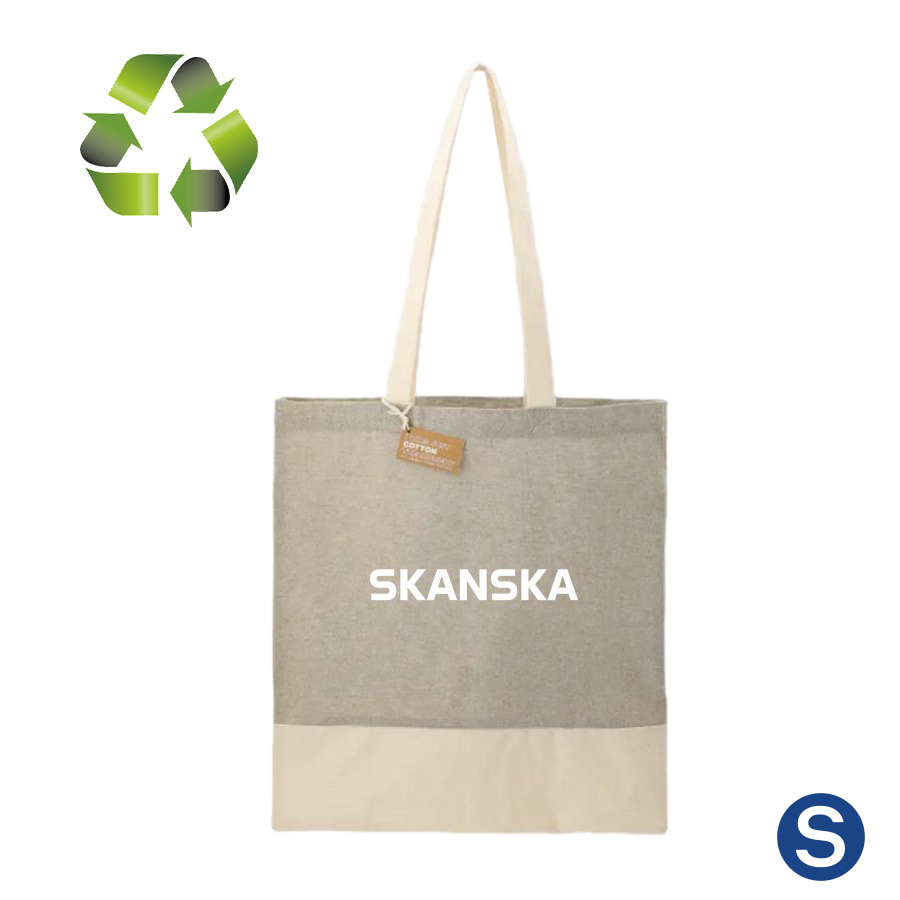 Split Recycled 5oz Cotton Twill Tote